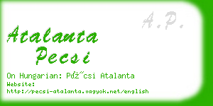 atalanta pecsi business card
